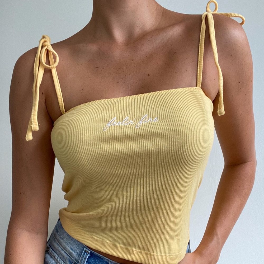 brand new yellow crop top